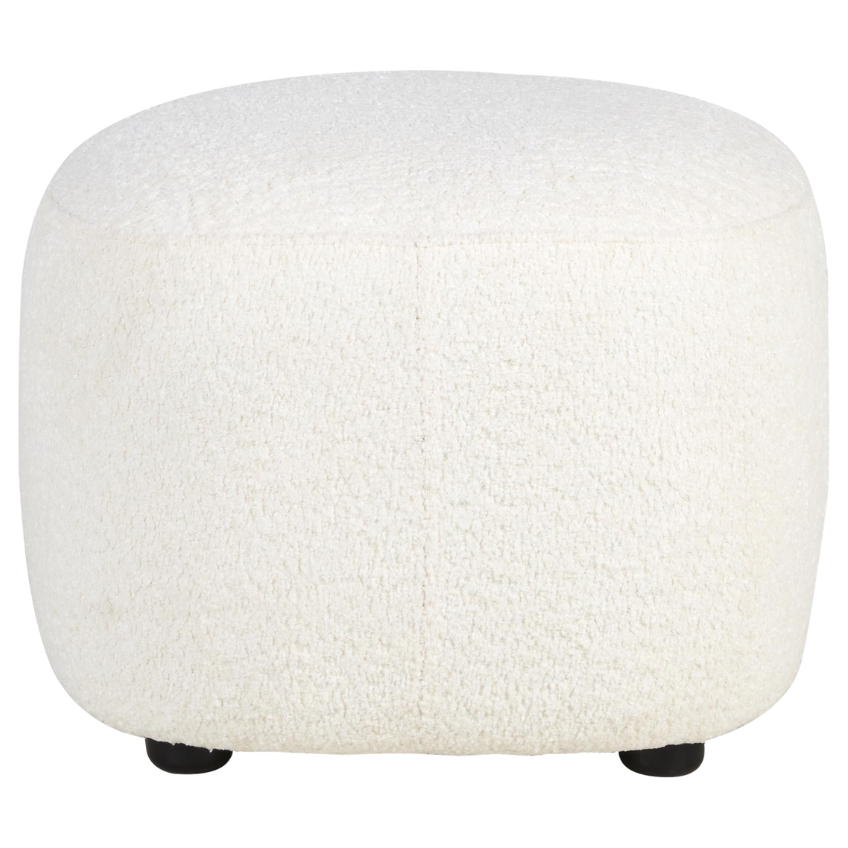 Krémově bílá čalouněná podnožka Quax Gomi 50 x 50 cm