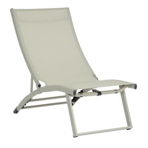 Šedozelené hliníkové zahradní skládací lehátko Bizzotto Taylor