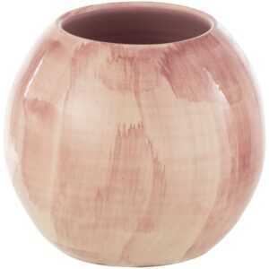 Růžový keramický květináč J-Line Chelni 19 cm