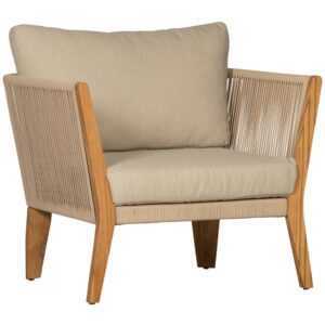 WOOOD Béžové čalouněné zahradní křeslo Sarino