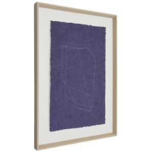 Modrý abstraktní obraz Kave Home Durkan 70 x 50 cm