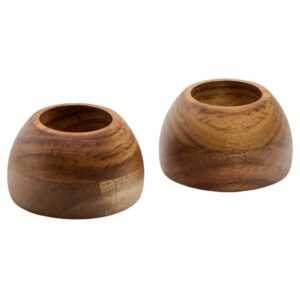 Set dvou dřevěných stojánků na vejce Kave Home Nukha