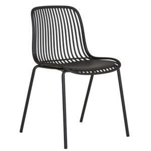 Nordic Living Černá plastová zahradní židle Branson