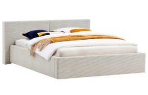Meise Möbel Manšestrová postel Cube 140 x 200 cm s úložným prostorem