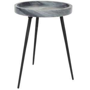 White Label Mramorový odkládací stolek KARRARA 33 cm