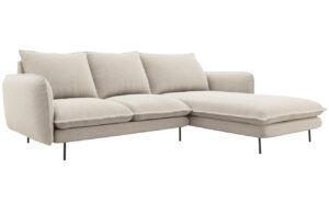 Cosmopolitan Design Světle béžová čalouněná rohová pohovka Vienna 225 cm