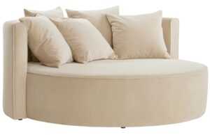 Jotex Béžová sametová pohovka WYOMING 160 cm