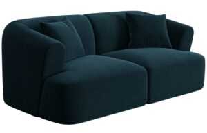 Cosmopolitan Design Petrolejově modrá sametová dvoumístná pohovka Campi 180 cm
