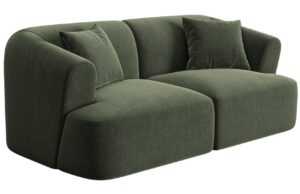 Cosmopolitan Design Zelená sametová dvoumístná pohovka Campi 180 cm