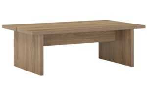 Marckeric Hnědý konferenční stolek Loana s dubovým dekorem 120 x 70 cm