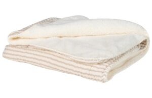Bílo-béžová dětská deka Quax Natural 80 x 65 cm