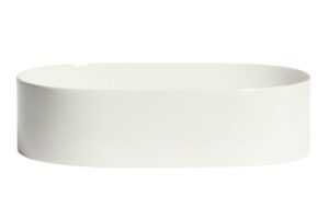 Kave Home Bílé keramické umyvadlo na desku Ovara 50 x 31 cm