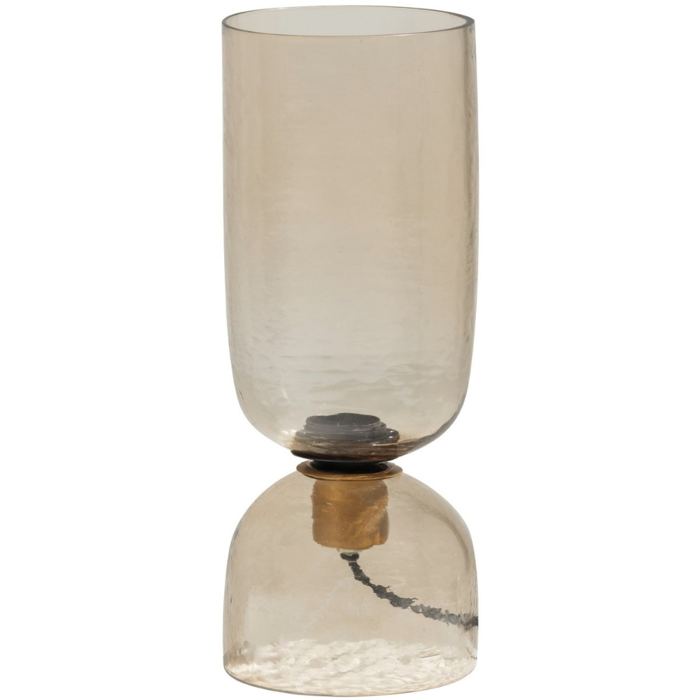 WOOOD Béžová skleněná stolní lampa Gigi