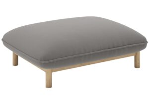 Micadoni Šedá sametová podnožka Ada 95 x 65 cm