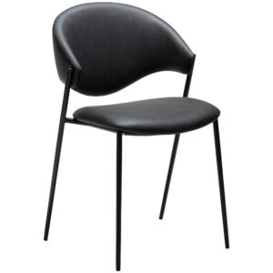 Dan-Form Černá koženková jídelní židle DAN-FORM Zone