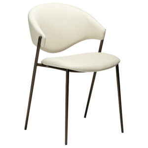 Dan-Form Bílá koženková jídelní židle DAN-FORM Zone