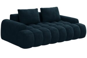 Cosmopolitan Design Tmavě modrá sametová trojmístná pohovka Linz 200 cm