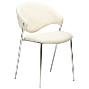 Dan-Form Krémově bílá bouclé jídelní židle DAN-FORM Zone