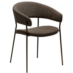 Dan-Form Hnědá bouclé jídelní židle DAN-FORM Reboot