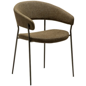 Dan-Form Zelená bouclé jídelní židle DAN-FORM Reboot