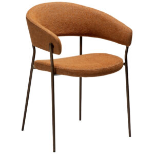 Dan-Form Oranžová bouclé jídelní židle DAN-FORM Reboot
