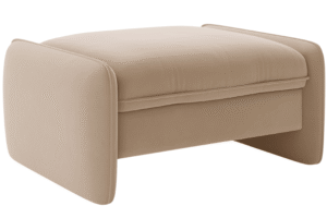 Micadoni Béžová sametová podnožka Georgia 95 x 70 cm