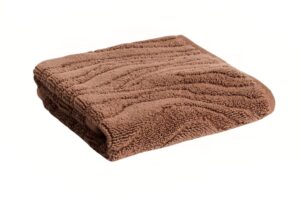 Kave Home Hnědý bavlněný ručník Dalira 30 x 50 cm