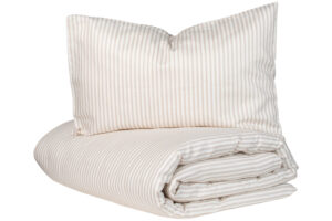 Bílo-béžová mušelínová sada povlečení Quax Natural 120 x 190 cm