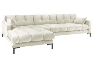 Micadoni Sametová rohová pohovka Mamaia 293 cm