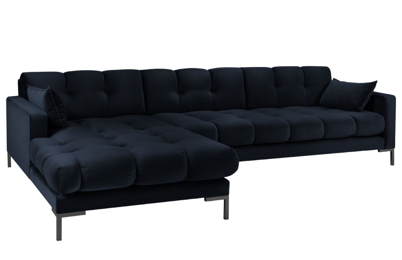 Micadoni Sametová rohová pohovka Mamaia 293 cm