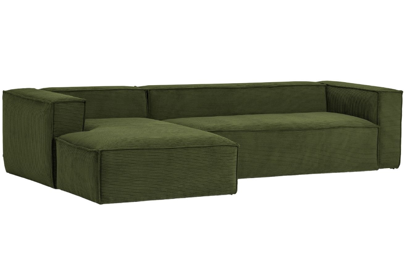 Kave Home Manšestrová rohová pohovka Blok 330 cm