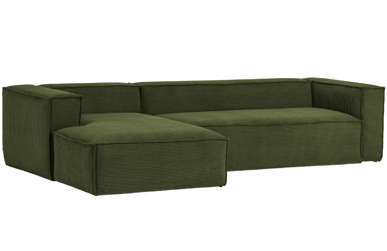 Kave Home Manšestrová rohová pohovka Blok 300 cm