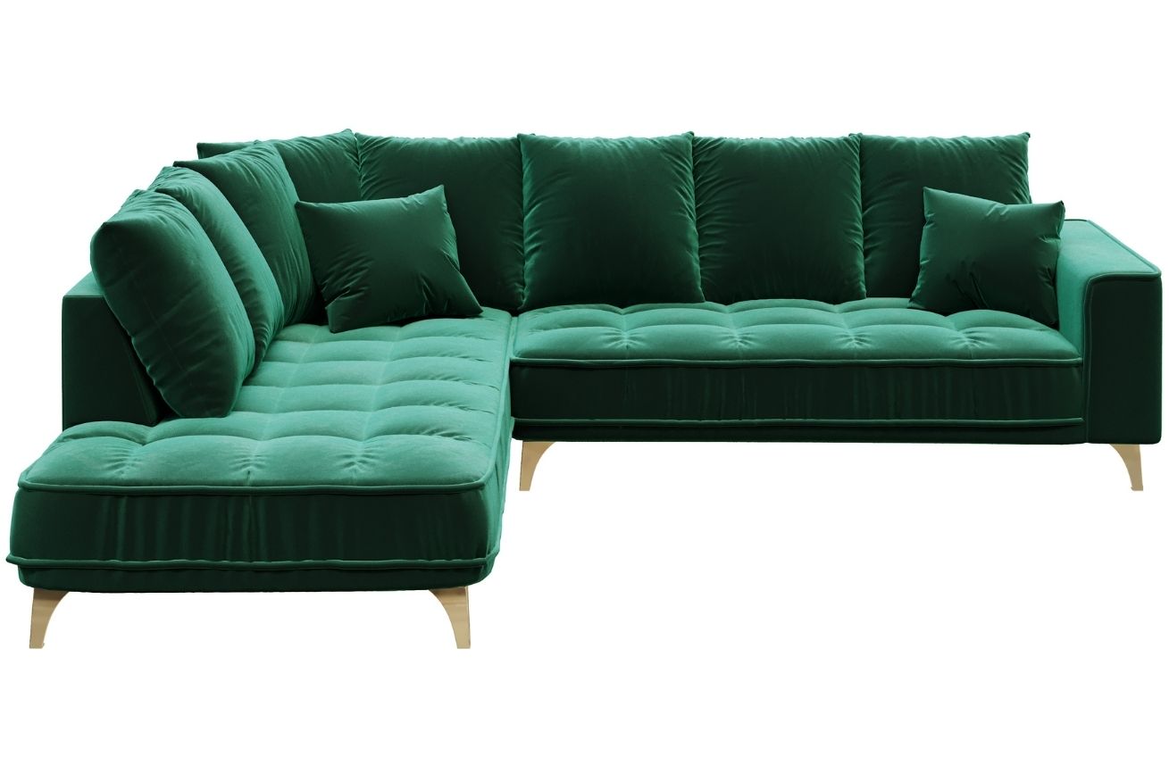 Devichy Sametová rohová pohovka Chloe 288 cm