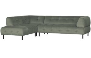 WOOOD Sametová rohová pohovka Doyle 267 cm