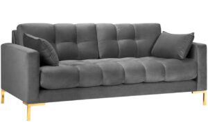 Micadoni Sametová pohovka Mamaia 177 cm