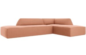 Micadoni Sametová rohová pohovka Ruby 273 cm