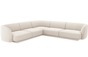 Micadoni Sametová rohová pohovka Miley 255 cm