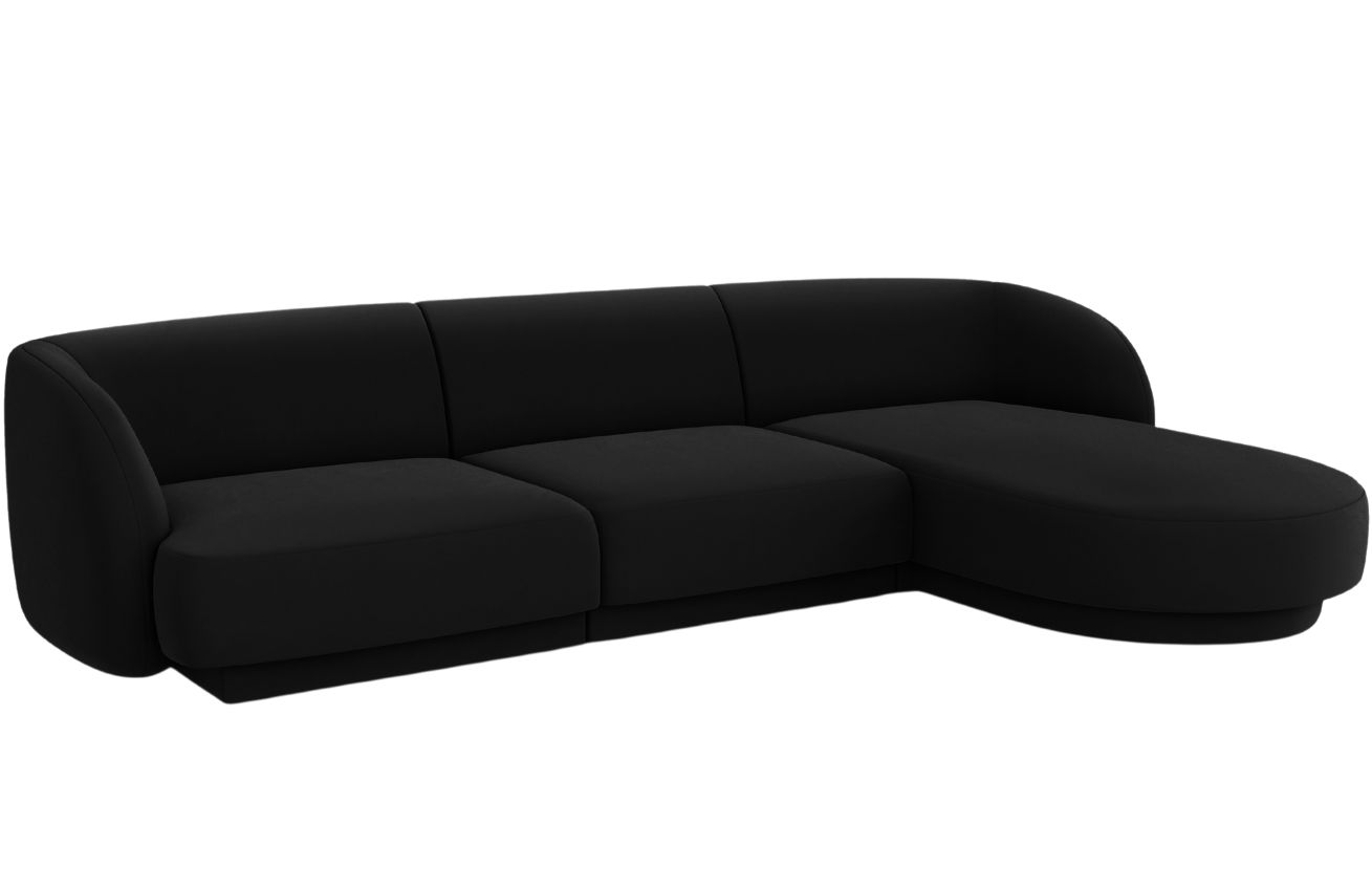 Micadoni Sametová rohová pohovka Miley 255 cm