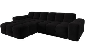 Micadoni Sametová rohová pohovka Kendal 256 cm