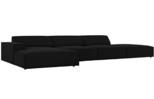 Micadoni Sametová rohová pohovka Jodie 341 cm