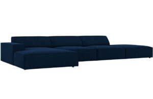 Micadoni Sametová rohová pohovka Jodie 341 cm