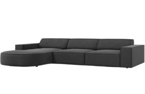 Micadoni Sametová rohová pohovka Jodie 284 cm