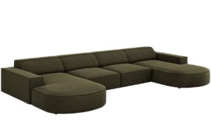 Micadoni Sametová rohová pohovka Jodie 364 cm