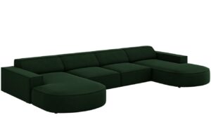 Micadoni Sametová rohová pohovka Jodie 364 cm