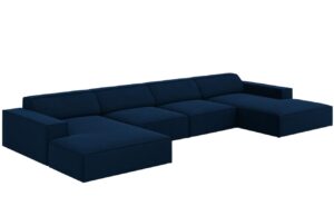 Micadoni Sametová rohová pohovka Jodie 364 cm