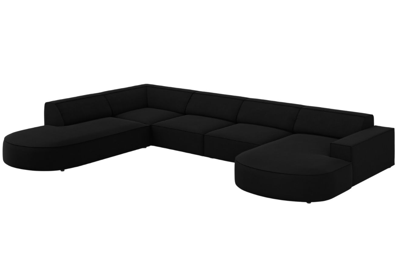 Micadoni Sametová rohová pohovka Jodie 364 cm