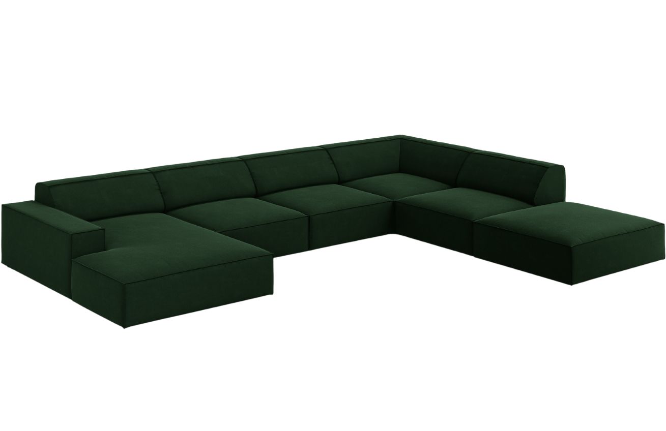 Micadoni Sametová rohová pohovka Jodie 364 cm