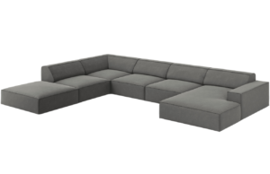 Micadoni Sametová rohová pohovka Jodie 364 cm