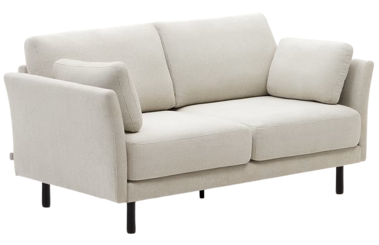 Kave Home Béžová dvoumístná pohovka Gilma 170 cm s černou podnoží