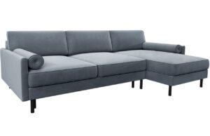 Micadoni Sametová rozkládací pohovka Scott 212 cm